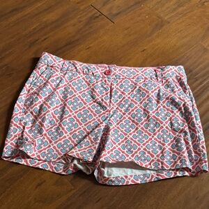 Crown & Ivy Pink and Blue Geometric Women's Shorts